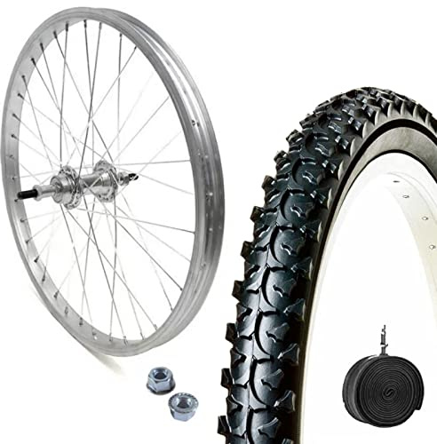 Llanta trasera 26 x 1,75 + neumático MTB 26 x 1,95 + cámara de aire | Rueda completa 6/7 V para bicicleta de montaña