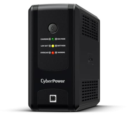 CyberPower UT850EIG UT Series 850Va/425w, 4 IEC Outlets, Mini Tower, Generator Compatible Line Interactive UPS Syetem
