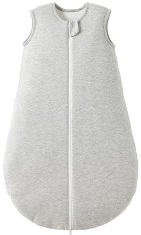 Duomiaomiao Baby Sleeping Bag 2.5 Tog Sleep Sack, Newborn Warm Sleeping Bag 100% Cotton Baby Wearable Blanket 18-36 months, Grey
