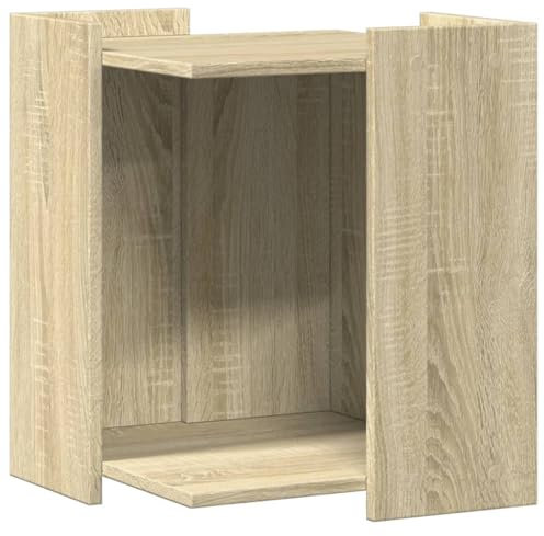 vidaXL Katzenklo Schrank, Katzenschrank Katzentoilette, Beistelltisch Katzenhaus, Katzenmöbel Verstecktes Design, Sonoma Eiche Holzwerkstoff