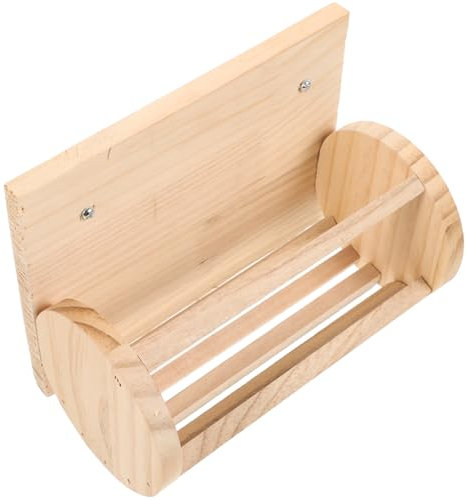 ROMISBABA Wooden Grass Rack Food Bowl for Rabbits Guinea Pigs Capacity Hay Dispenser Feeder Rack