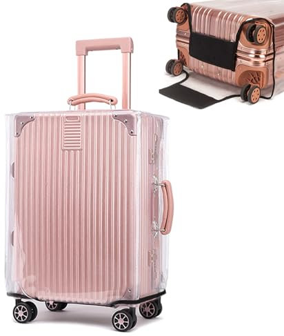 RFYTDCF Kofferhülle Kofferschutzhülle 30 Zoll Transparent PVC Koffer Schutzhülle Wasserdicht Kofferschutzhüllen Koffer Abdeckungen Reisekoffer Schutzhülle Staubdicht Kratzschutz