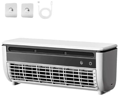 Wireless Charging Air Conditioner, 2025 No Drilling Kitchen Wall Air Conditioner Fan, Portable Wall Mounted Air Conditioners for Kitchen, Bedroom, Office, 10s Instant Cooling & 3‑Speed (white)
