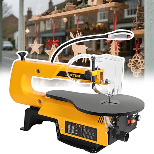 Variable Speed Desktop Scroll Saw with Safetys Shield, 180w Motor and 0-45° Adjustable Table, Essential Woodworking Equipment for Workshops Scroll Saw (Advanced)