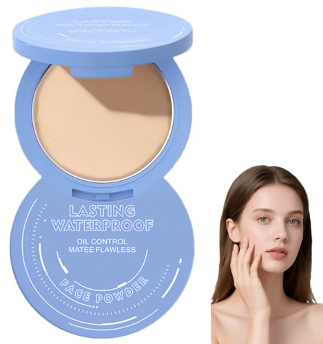 Face Powder & Setting Powder,Pressed Powders Makeup with Blurring,Matte & Oil Absorbing Finish,Translucent Finishing Powders,Long Lasting & Waterproof,Prevent Makeup Melt & Shine-Ivory