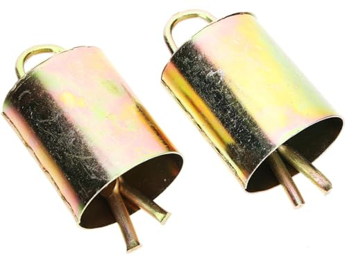 Healeved Cencerro Vaca de Metal Dorado Resistente y Fácil de Almacenar, Adecuado para Animales Granja y Suministros para Ganado en Actividades Agrícolas