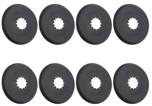 SHINEOFI 8 Pièces Anneau de Protection de Chaîne de VTT en PP Noir, Protège-pignon Arrière Installation Facile et Réutilisable pour Dérailleur Rotatif de Vélo Tout-Terrain