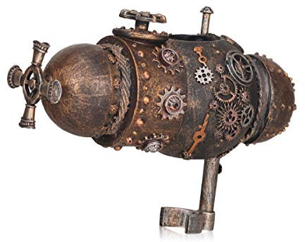 biOrb 55032 U-Boot Ornament, kupfer – detaillierte Aquariendekoration in Steampunk-Design, maritime Einrichtung von Süßwasseraquarien und Meerwasseraquarien