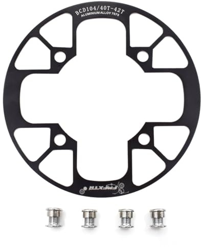 UPANBIKE Montain - Protector de Anillo de Cadena de aleación de Aluminio 104 BCD para piñones de Cadena de 32~34T 36~38T 40~42T (Negro, 36T ~ 38T)