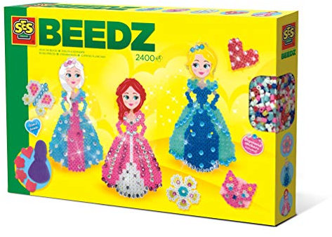 SES Creative 06269 Beedz – Bügelperlenset Diamant Prinzessinnen, Diverse Farben