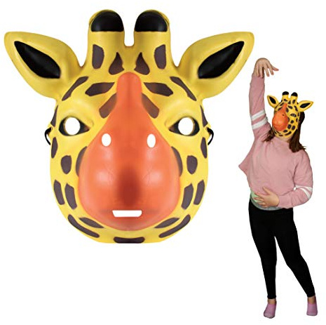 Deluxebase Wild Faces - Giraffe Realistic Giraffe Mask for Kids, Soft Foam Animal Face Mask for Dress-Up, Roleplay & Pretend Play, Lightweight, Comfortable Costume Mask for Children.