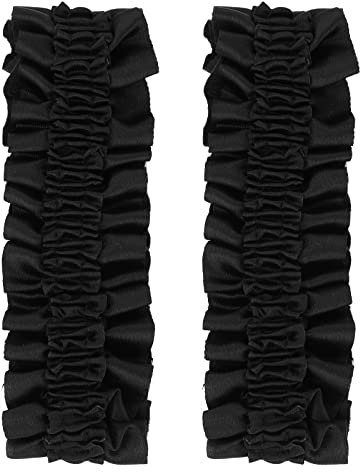 Yolev Schwarze Elastische ärmelhalter Strumpfband 20er Jahre Kostüm Retro Gekräuselte Strumpfband Beinabdeckung Sexy Männer Frauen Kostüm Zubehör