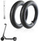Lectorias 2 Stück Scooter Reifen 8.5 Zoll, Elektroroller Durable Anti-Slip Tyre Schwarz, Innen Reifen Verdickt Schlauch mit Metallspudger, Roller Vorder Hinterreifen Ersatzräder Gummireifen für M365