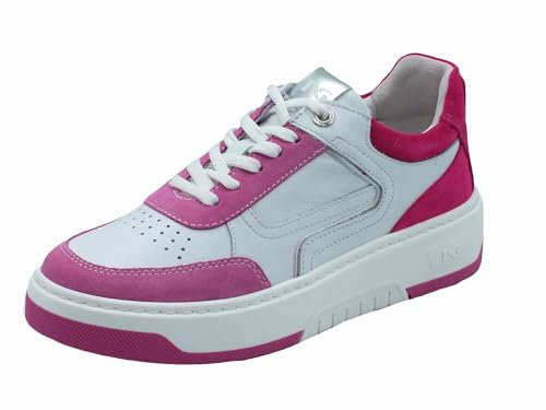 Nero Giardini E409992D Velour Barbie Skipper Weiß Sneaker Damen Nubuk Rosa Leder Weiß mit Schnürung, Rosa, 38 EU
