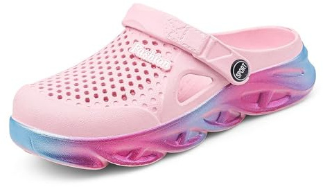 SECHRITE Zuecos de jardín para Hombre y Mujer, Sandalias de Verano, Antideslizantes, para Ducha, Piscina, Playa, Patio, Pink, 38 EU