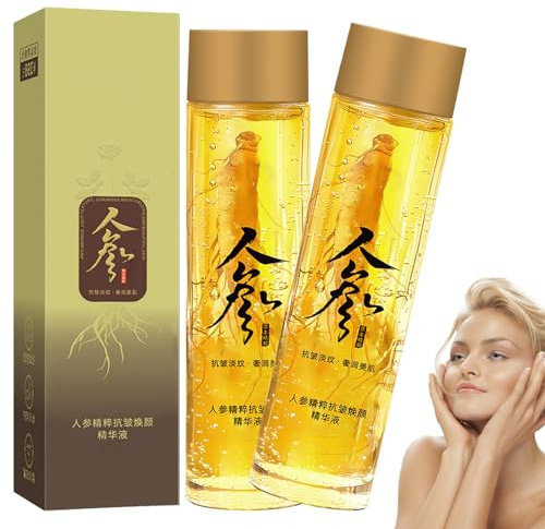2 Stück Gesichtsserum Ginsengserum Gesichts Serum Face Serum Gesichtsserum Serum Ginsengessence Gold Gesichts Serum Peptid-Anti-FaltenSerum Gesichtspflege Männer und Frauen