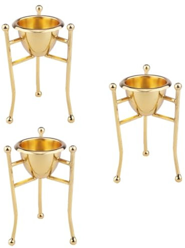 Amosfun Copriuovo 3 Pz Portauova Uova Coppa Per Tazza Portauovo Singolo Portauovo Triangolare Rame