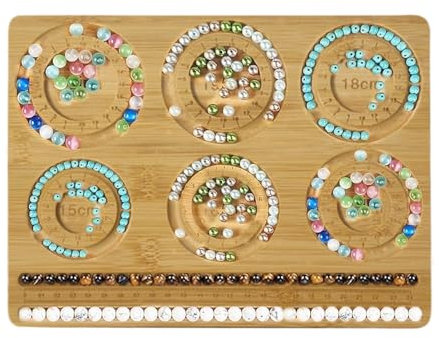 Holzperlenbrett, Perlentablett Für Armbänder Aus, Holzperlen Tablettbrett, Perlenbrett Zur Schmuckherstellung | Brett Herstellung Von Perlenarmbändern Mit Maßen Und Graduierungen