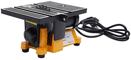 mini Portable Bench Saw, 4500rpm Mini Desktop Electric Cutter with 100mm Saw Blade Diameter, Suitable for Wood, Glass, Stone