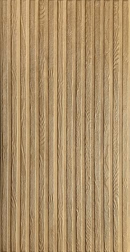 Deccart - Pannelli murali decorativi per pareti 100x50 cm - Pannello decorativo 3d - polistirolo da parete soffitto - 3d wall panel - Decorazione muro - lamelle di legno - 4m² (8 pezzo)
