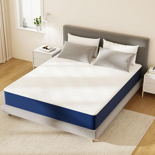 PurrJoys 4FT6 Double Mattresses – 25cm Medium Firm Support, Pressure Relief, Breathable Cover, Motion Isolation & Edge Support, OEKO-TEX® Certified, 135x190cm– Gel Infused