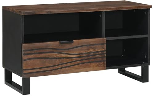 vidaXL unità TV con cassetto Noce 80 x 33 x 46 cm Legno Multistrato, Mobile in Legno Rettangolare, Storage per Soggiorno, Stand TV Moderno, Soluzione Funzionale per Interni