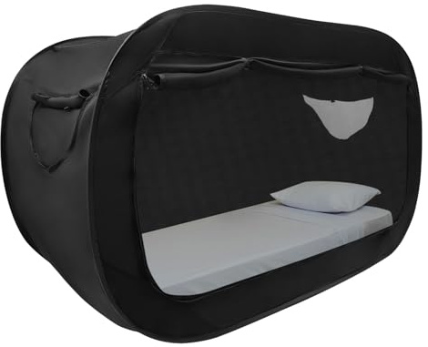 YOICUATGNA Tienda de campaña para adultos o niños, plegable, transpirable, túnel de cama, dosel con mosquitera y oscurecimiento, oficina de residencia, tienda de dormir de 190 x 90 x 100 cm