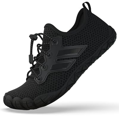 G2RISE Water Shoes, Beach Shoes, Quick Dry & Breathable Barefoot Shoes Womens Mens for Beach, Pool, Sports, Surf & Swim (Black, 9)