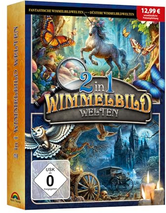 2-i-1 Dolda bilder världar – 2 Dolda bilder spel i en låda för Windows 11/10/8.1/7