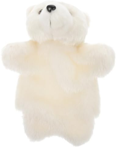 Gatuida Plush Polar Bear Hand Puppet for Adults Soft Animal Stuffed for Storytelling Role-playing Early Education Interactive Play and Puppet Theater