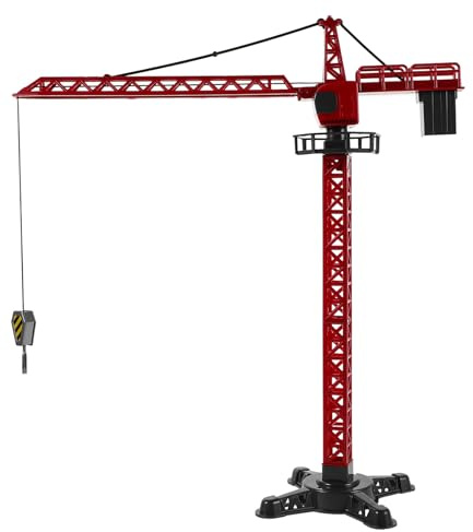 SUPVOX Giocattolo di gru a torre per bambini: gru da cantiere con sollevamento manuale - Divertente giocattolo educativo per bambini piccoli per feste