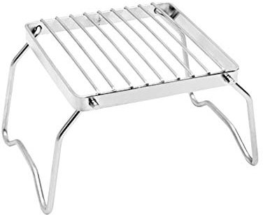 Folding Camping Grill Camping Fire Pit, Portable Fire Pit Stand, Disposable bbq Stand, Charcoal Grate Cooking Grate Grill, Outdoor Hiking Barbecue Stand, Burner Stove Stand