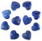 Nupuyai 10 Stück Lapislazuli Herzsteine Kleine Edelsteine Handschmeichler Herz Heilsteine Kristalle Herzform Glücksbringer für Schmuckherstellung Herz Deko