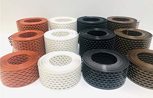Lüftungsband Traufgitter PVC Lüftungsgitter Vogelschutz Vogelschutzgitter 5 m lang 80 mm breit, schwarz