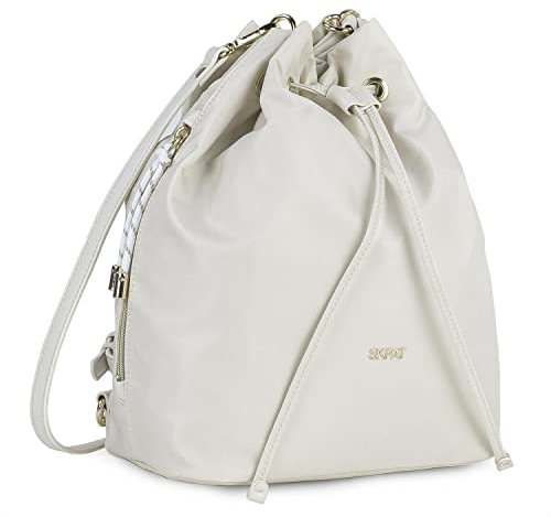 SKPAT - Rucksack Damen Klein Modern Beig 24.5 x 30.5 x 13.5 cm 6.087875 l 0.49 kg