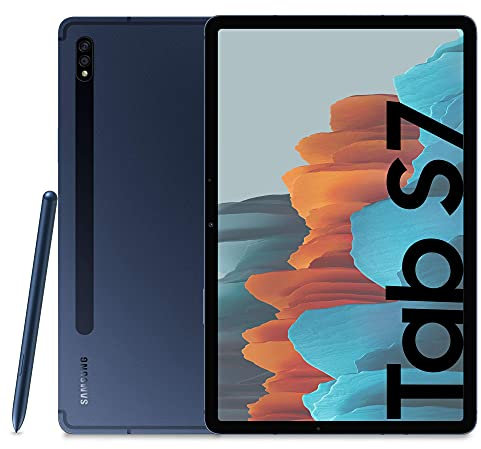 Samsung Galaxy Tab S7 – Tablet Snapdragon 865 Plus, pantalla de 11.0, 128 GB ampliables hasta 1 TB, RAM 8 GB, batería 8000 mAh, WiFi, Android 10, Mystic Navy [versión italiana] (reacondicionado)