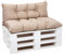 Palettenkissen wasserdicht - palettenkissen Outdoor - palettenkissen Set (sitzkissen 120x80 + 120x50cm rückenlehne, Beige)