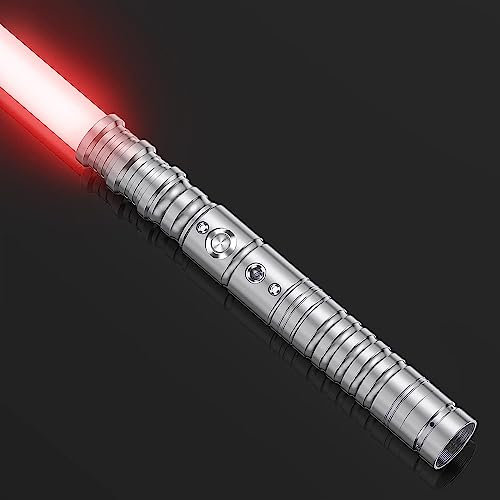 Lischwert Lightsaber, RGB 7 Colors 3 Modle Voices Light Saber, Smooth Swing & Fight Sound Effects,Gift Party Favors&Kids Fancy Dress(63cm-Sliver)
