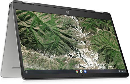 HP Chromebook x360 14a-ca0032ns - Ordenador portátil de 14 Full HD (Intel Pentium Silver N5030, 8GB RAM, 64GB eMMC, Intel UHD Graphics 605, ChromeOS) Silver - Teclado QWERTY Español