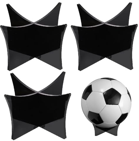JCUGSBS Porta Palloni,Espositore per Pallone da Calcio Acrilico,Porta Palla Espositore,Espositore Portapalle,Set di Supporti per Palloni da Calcio per Pallone Calcio Pallavolo Palla Basket Pallone