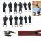 Reißverschluss Schieber Ersatz，12 PCS Reisverschluss-reparaturset, Aufsteckbare Reißverschlussschieber, Ersatzköpfe für Jacken, Mäntel, Koffer （Schwarz）