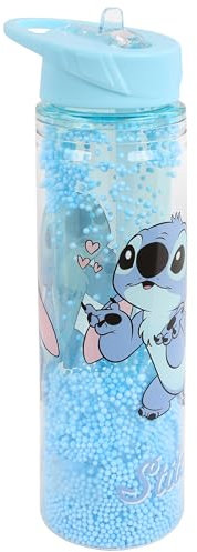 sarcia.eu Disney Stitch Durchsichtige Flasche/Strohhalm/Wasserflasche 550ml