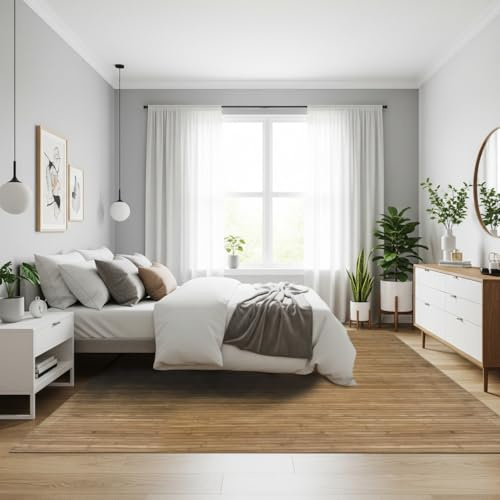 Tadi & Imperio1979 Alfombra de Bambú Natural | Diseño Elegante y Fácil Mantenimiento | Variedad de Tamaños (200 x 300 cm)