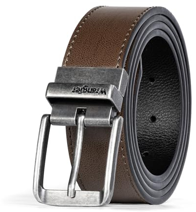 Wrangler Wendbarer Ledergürtel für Herren, braun/schwarz, Freizeitgürtel, Einheitsgröße, geschnitten für Passform, braun / schwarz, Einheitsgröße