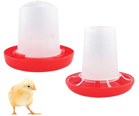 Distributore di cibo per polli | Distributore automatico di cibo - Mangiatoia e fontana per acqua per cortile, animali da fattoria, interno/esterno, quaglia e pollame