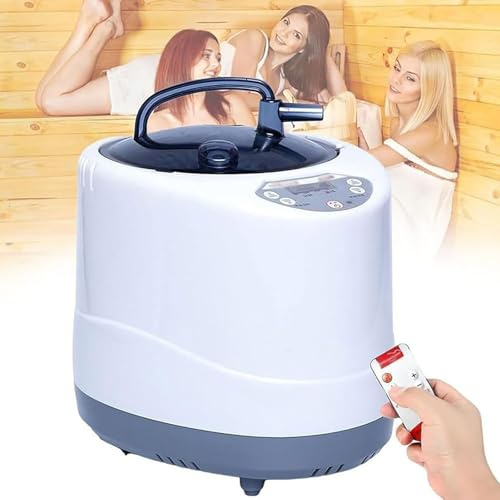 3 L bastugenerator, 1 000 W ångmaskin med fjärrkontroll och digital display 10-99 minuters timer och 9 nivåer temper, bastu ångkokare för viktminskningsavkoppling hemma