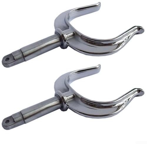 Lot de 2 serrures en acier inoxydable 316 pour bateaux marins, système de serrage réglable, aucun perçage nécessaire, compatible avec les bateaux à rame, kayak, canoë