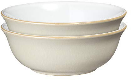Denby 016048807 Müslischale, Steingut, cremefarben, 2 Bowls