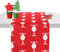 HAMOOM Weihnachten Tischläufer Rentier Weihnachtstischläufer Rot Weihnachtsläufer Winter Tisch Tischband Baumwolle Weihnachten Tisch Läufer für drinnen und draußen Weihnachten Esstisch Deko 30 x180 cm