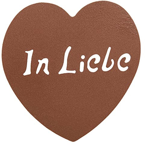 SIDCO Grabdeko Herz Liebe Grabschmuck Gedenktafel Grabherz Rost Spruchtafel Gedenken